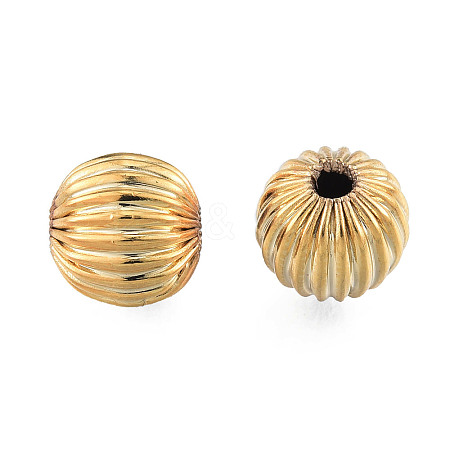 Brass Grooved Beads LS-KK-N259-27A-1