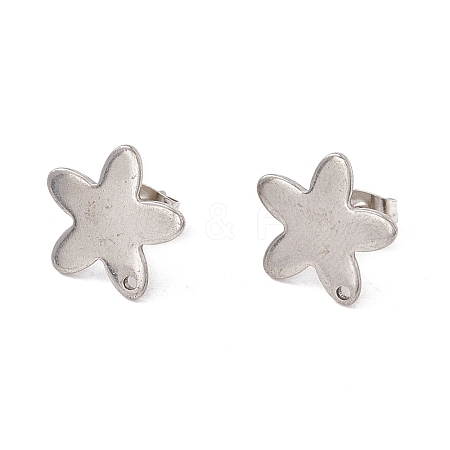 Non-Tarnish 201 Stainless Steel Stud Earring Findings STAS-G266-10P-1