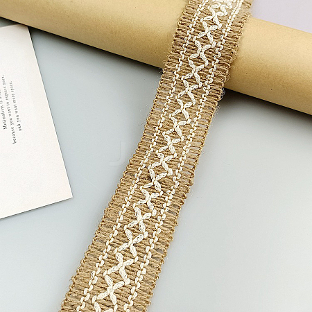 Flat Burlap Lace Ribbons HULI-PW0002-062E-1