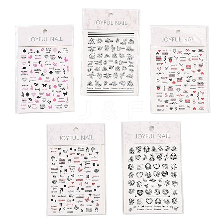 Skull Snake Word Nail Stickers MRMJ-R093-01-M-1