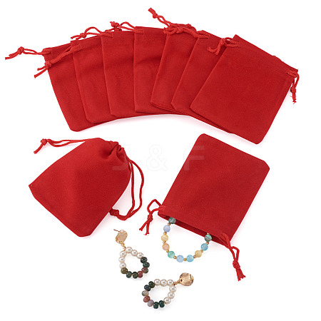 20Pcs Rectangle Velvet Drawstring Pouches TP-TA0001-04D-1