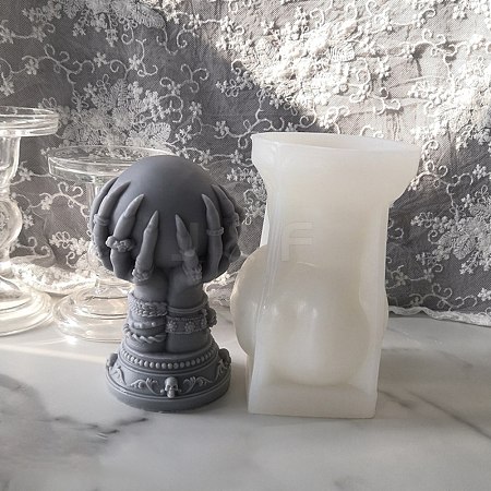 Halloween Theme DIY Candle Silicone Statue Molds DIY-SZ0007-18-1