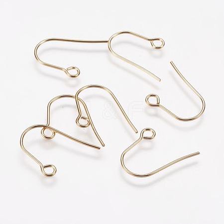 304 Stainless Steel Earring Hooks X-STAS-F142-01G-1