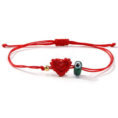 Lampwork Bead Braided Bead Bracelets JB7932-2-1
