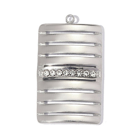 304 Stainless Steel with Crystal Rhinestone Pendants RB-OY001-12P-02-1