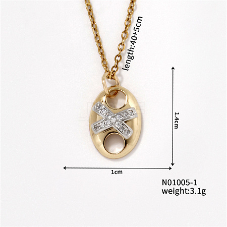 Chic Star Pendant Necklace with Colorful Hollow Design DO4005-1-1