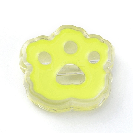Transparent Acrylic European Beads OACR-CJC0006-03A-1