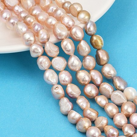 Natural Cultured Freshwater Pearl Beads Strands PEAR-P064-20K-01B-1