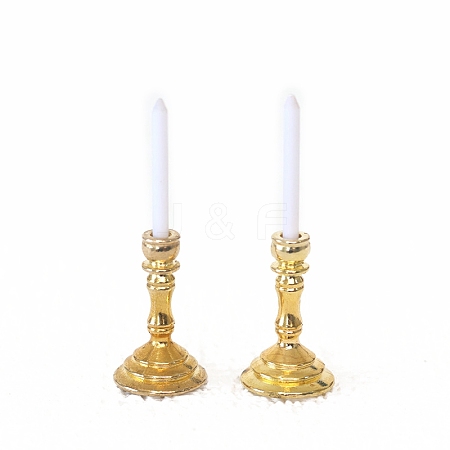 Alloy Candle Holder Miniature Ornaments PW-WG7A026-01-1