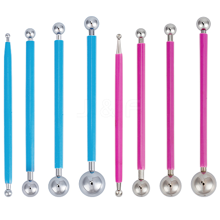 8Pcs 2 Colors DIY Stainless Steel Sculpture Tools AJEW-BC0008-93-1
