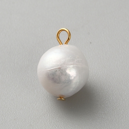 Natural Baroque Keshi Pearl Charms KK-CJC0025-001G-01-1