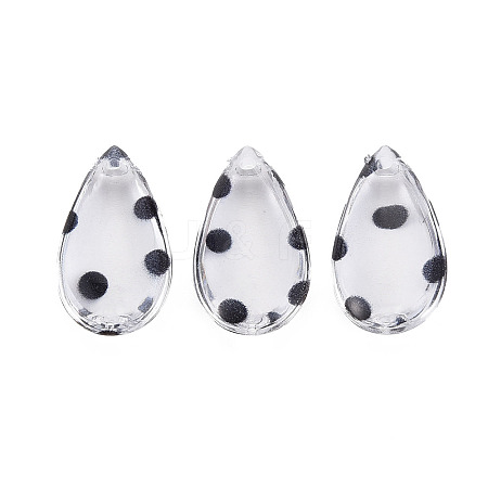 Transparent Acrylic Pendants TACR-N006-32-1