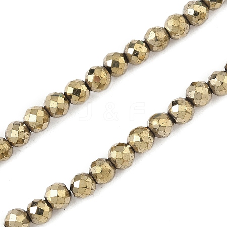 Electroplate Synthetic Magnetic Hematite Beads Strands G-A263-B01-02G-1