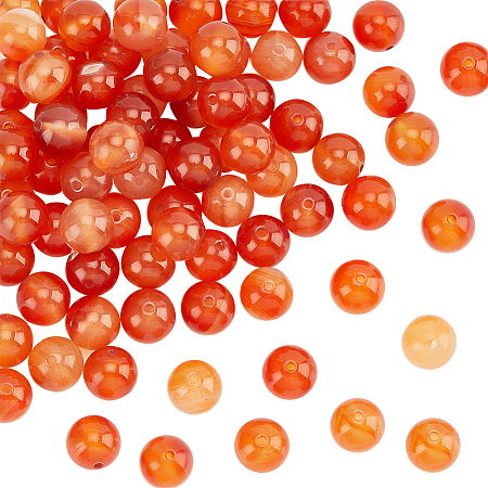 Olycraft 2 Strands Natural Carnelian Beads Strands G-OC0004-56-1