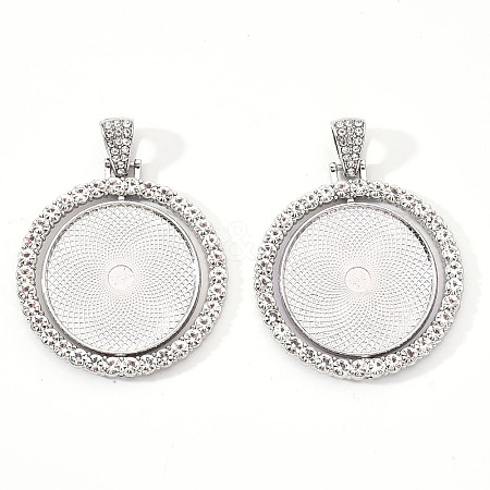 Alloy Pendant Cabochon Settings LS-PALLOY-S107-005P-RS-1
