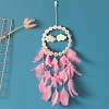 Woven Net/Web with Feather Hanging Ornaments PW-WG14681-03-1