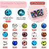64Pcs 16 Styles Handmade Lampwork Beads LAMP-TA0001-59B-4