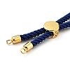 Half Finished Twisted Milan Rope Slider Bracelets FIND-G032-01G-5