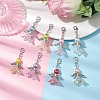 8Pcs 8 Colors Wedding Season Angel Glass Pearl & Acrylic Pendant Decorations HJEW-JM01919-2