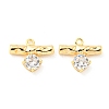 Brass Micro Pave Cubic Zirconia Charms KK-Q809-13G-1