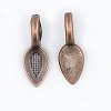 Tibetan Style Alloy Glue-on Flat Pad Bails LS-TIBEP-AB3348Y-AB-1