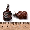 Natural Mahogany Obsidian Pendants G-B127-06P-09-3