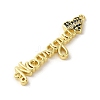 Rack Plating Brass Micro Pave Cubic Zirconia Connector Charms KK-C053-09G-2