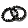 Grade A Natural Eagle Eye Stone Round Beads Stretch Bracelets for Women BJEW-L712-B06-10mm-4