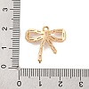 Brass Micro Pave Clear Cubic Zirconia Pendants KK-C076-15G-3