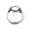 Adjustable 925 Sterling Silver Ring Components STER-C011-08AS-3