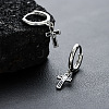 304 Stainless Steel Enamel Hoop Dangle Earrings for Men WGB7547-01-4