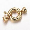 Brass Spring Ring Clasps LS-KK-O091-01G-NR-1