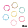 16Pcs Spray Painted Alloy Spring Gate Rings FIND-YW0010-86-1