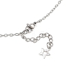 201 Stainless Steel Sun Moon Star Pendant Natural Sunstone & 304 Stainless Steel Link Chain 3 Layer Necklaces for Women NJEW-JN05470-01-5