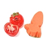 Opaque Resin Imitation Vegetable Cabochons RE-CBA1212-01-3