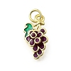 Brass Enamel Pendants KK-Q066-21G-1