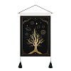 Bohemian Style Polyester Wall Hanging Tapestry TREE-PW0001-94B-1