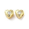 Valentine's Day Brass Micro Pave Cubic Zirconia Beads KK-P256-10G-01-1