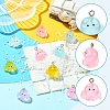 10Pcs 5 Colors Resin Pendants RESI-YW0004-82-2