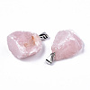 Rose Quartz Pendants G-N326-79-2