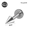 G23 Titanium 17 Gauge Threadless Labrets WGEEA58-15-1