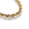 304 Stainless Steel Rope Chain Bracelets X-BJEW-H574-04G-2