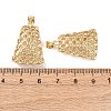 Brass Micro Pave Clear Cubic Zirconia Pendants KK-B184-01G-04-3