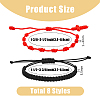8Pcs 4 Style Nylon Braided Cord Bracelets Set BJEW-FI0001-52-2