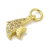 Real 18K Gold Plated Brass Pave Cubic Zirconia Pendants KK-M283-12A-01-2