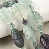 Natural Rainbow Fluorite Carved Beads Strands GG-CBA0487-D01-24x16mm-1