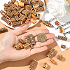 100Pcs 10 Styles Imitation Wood Acrylic Beads SACR-SC0001-52-4