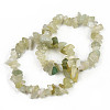 Unisex Chip Natural New Jade Beaded Stretch Bracelets BJEW-S143-50-7