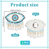 ABS & Felt & Glass Badge for Backpack Clothes JEWB-WH0039-76A-2