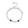 2Pcs 2 Styles 304 Stainless Steel Cable & Paperclip Chain Bracelets Multi-layered Bracelets BJEW-JB12331-3